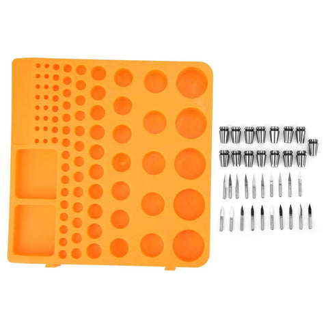 FTVOGUE ER11 Collet Chuck And Pointed Knife Set For CNC Milling includes an orange tool holder and various knife bits.