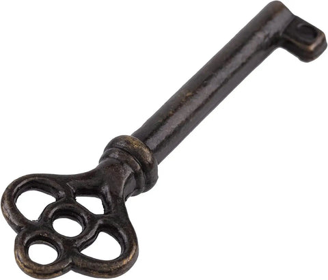 Antique Brass Hollow Barrel Skeleton Key For Cabinet Doors And Dresser Drawers Grandfather Clocks And Vintage Furniture With Classic Old School Charm Durable Die Cast Zinc Construction SK11DAB