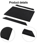 Slick Sliding Center Console Organizer Tray For Tesla Cybertruck 2024 And Up Models Black rubber mat with three pieces.