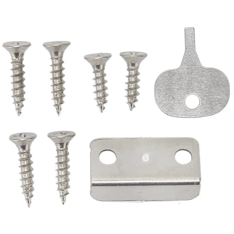 Installation hardware for Keyless Combination Cam Lock With Password Security For Drawers Cabinets Lockers, zinc alloy components.