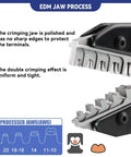 Close-up of Pro Grade Crimping Tool For Non Insulated Open Barrel Terminals And JST Molex TE Connectors AWG 24 To 10