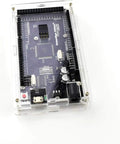 Crystal Clear Acrylic Enclosure Kit For Arduino Mega 2560 R3 Modules, Laser Cut 2.5mm Thick Case With Reset Button In Middle