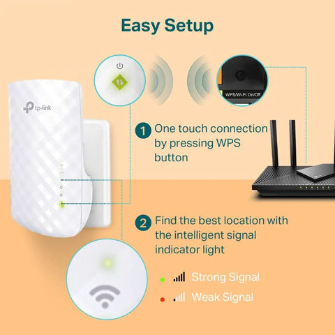 Beefed-Up Dual Band WiFi Extender With Ethernet Port For Home Use Boosts Coverage Up To 1200 Sq Ft Connects Up To 30 Devices