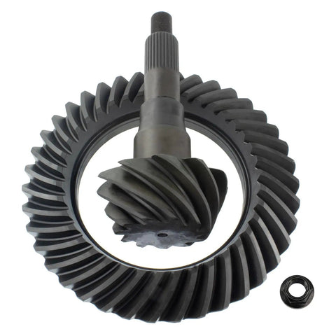 Smooth Cranking 3.55 Ratio Differential Ring And Pinion Set For Ford 9.75 12 Bolt Axle Featuring 31 Spline Shafts and Tough 8620 Steel Build.