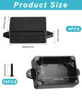 4 Pack IP65 Waterproof Junction Box Outdoor Plastic Electrical Project Box Enclosure dimensions with screws included