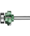 Pro Woodworking Router Bit With 4 Sharp Teeth For Precise Edge Trimming And Banding Cleanup R1 R2 R3 Carbide heads on durable shank shown from the side.
