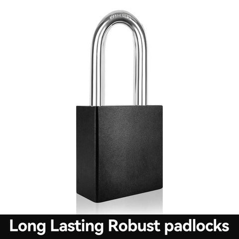 Five Pack Outdoor Aluminum Padlock Set Weatherproof Heavy Duty Locks For Storage And Lockout Kits Rust Resistant