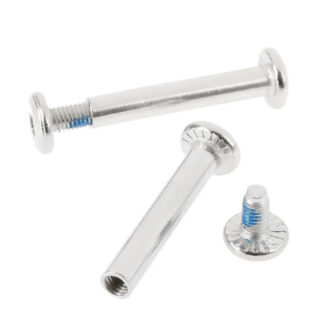 Close-up of 10 Pack Inline Skate Axle Screws Set For Wheel Bearings, 0.24 Inch Diameter, 6mm OD, showing hex socket shaft screws.