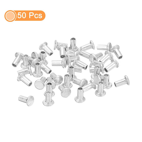 Top Shelf Aluminum Semi Tubular Rivets With Round Flat Head Offering Build Tight Reliability Rust Resistant Hardware Fasteners For Heavy Duty Auto Repair And Professional Shop Jobs