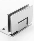 Heavy Duty 304 Stainless Steel Glass Shower Door Hinges For 6 To 12Mm Frameless Glass Door 90 Degree Pair close-up view showing hinge design.