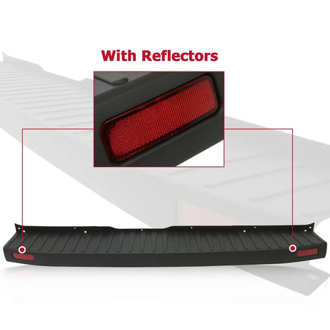 Upgrade Your 2015‑2024 Ford Transit Passenger Van With This Awesome Rear Bumper Cover And Side End Cap Protection Kit. Super Durable Stuff Fits Every 150, 250, Or 350 Model Perfectly For A Snazzy Look Plus Extra Safety With Reflector Included.