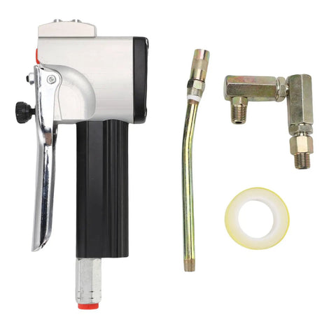 Portable Pneumatic Grease Gun Kit With 400 Bar High Pressure Automatic Lever Metering Aluminum Alloy Body components