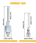 Size of Grease Gun Tips Kit With One Eighth Inch NPT Threaded Grease Needle Tips And Five 18G Detachable Injector Needles