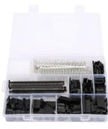 Massive 1450 Pcs Connector Kit For PCB Pros Includes Versatile Male Female Terminals Crimpers And Housings Perfect For Electronics Prototyping DIY Projects Industrial Upgrades And Heavy Duty Circuit Work, open plastic case