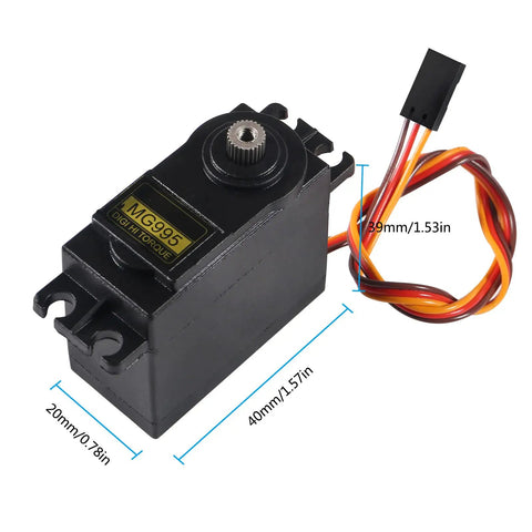 MG995 Six Pack Micro Servo 180 Degree Metal Gear Waterproof Digital Beefed Up High Speed Torque Servo Motor dimensions