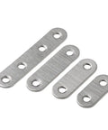 80 Piece Stainless Steel Flat Plate Brackets Heavy Duty Wood Furniture Corner Supports, four sizes for flush mounting.