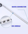 Industrial Static Eliminator Rod 600mm Long 23.6 Inch High Voltage Anti Static Bar for Electronics Assembly, ion needle detail