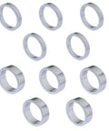 10X Bike Head Stem Spacer Aluminum Alloy Replacement Head Tube Spacer For Front Stem Fork MTB BMX Mountain Bikes 1.13 Inch Silver Durable
