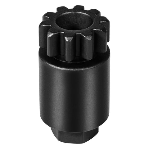 Camoo engine barring flywheel turning tool kit, black metal, close-up view