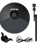 Electronic Cymbal Expansion Kit For Electric Drums With A 10 Inch Silicone Pad And Steel Arm Rack Clamp 6.5 Foot TRS Cable Separate