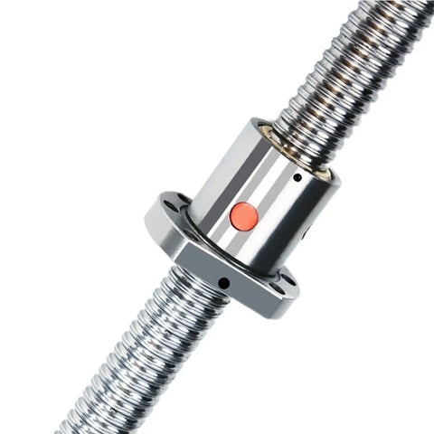 Close-up of SFU2010 Fully Threaded Ball Screw 20mm Diameter 10mm Lead Right Hand Thread RM2010 with single nut visible