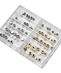 Pro Grade Watch Repair Kit With Stainless Steel Crowns And Gold Flat Head Crowns, Spare Parts Set For Crown Replacement