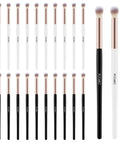 20 Pack Lash Bath Pro Grade Cleaning Brushes For Lash Extensions And Natural Lashes Eyelash Shampoo Brush Set with white and black handles