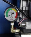 Pressure gauge detail on Top Shelf Fully Programmable Electric Hydraulic Tube And Pipe Bender With PLC Automation Panel 3Hp Motor.