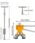 Car Dent Repair Tools Kit For Paintless Dent Removal showing dent puller dimensions and T-handle for quick fixes.