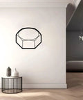 Modern Industrial Geometric Metal Wall Art Panel Premium Sturdy Home Decor Finish For Living Room Bedroom Accent above shelf