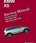 BMW X5 E53 Service Manual 2000-2006 Repair Guide For 3.0i 4.4i 4.6is 4.8is With Step By Step Maintenance, Clear Diagrams, Troubleshooting, And DIY Fixes You Can Trust. cover with BMW X5 and service manual title