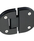 Black 180 Degree Glass Shower Door Hinge For Bathroom Built To Last Rubber Cushion Pads Notch Cut Required During Install