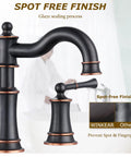 Roman Bathroom Sink Faucet Dope Deck Or Wall Mount With Pop Up Drain Assembly Overflow Deck Plate And Water Supply Lines Included 3 Hole
