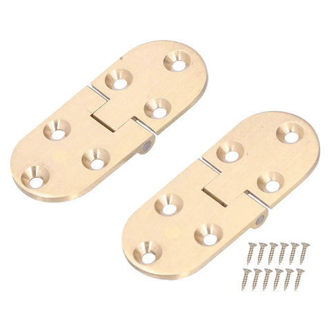 Dope Two Pack Pure Copper Flap Hinge 90 Degree Foldable Flip Top With Screws shown in gold color.