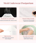 No Cap This Postpartum Recovery Maternity Underwear Is A Heckin Solid C Section Safe High Waist Breathable Mesh Panty Set. Features breathable fabric, stretchy design, and washable.
