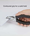 Handheld One Hole Punch Delivers Clean Quarter Inch Holes With A Five Sheet Capacity, durable nickel plated steel, contoured grip