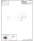 Technical drawing of Oval Stainless Steel Kitchen Sink With Ultra Mirror Polish Finish, 17 Inch Long By 12 Inch Wide By 5.25 Inch Deep