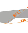 10x20 Ft Carport Replacement Canopy Cover For Garage Shelter Gray dimensions illustration with measurements