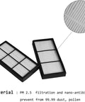 Close-up of HEPA filters from 13 Pack Replacement Parts For iRobot Roomba 800 900 Series Vacuum Accessories Kit with nano-antibiotic material.