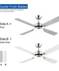 Ceiling Fan With Lights And Remote No Fuss Install For Bedroom In Industrial Minimalist Style With 5 Blades And Brushed Nickel Housing