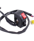 Dual 7/8 Inch Motorcycle Handlebar Horn Button And Turn Signal Switch Kit For 12V DC Systems Ride Ready Easy Install Durable Fog Lamp Low Profile Controls For Motorcycles ATVs Scooters And Snowmobiles, black wired switch