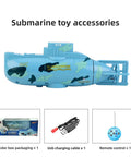 Mini RC Submarine Toy With Waterproof Remote Control For Kids Dive Underwater And Surface 360 Degree Spin Propeller Boat Bath Time