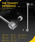 Two Piece Sway Bar Links Front Stabilizer Link Set For Ford Focus 2013-2018, Escape 2013-2018, C-Max 2013-2018, Mazda 3 2010-2013, Volvo C30 2008-2013, C70 2006-2013 Heavy Duty Front Suspension Upgrade, steel sway bar link pair