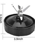 3.3-inch x 3.9-inch 7 Fin Blender Blade Replacement Compatible With Auto IQ Blenders, 7 Blade Set, stainless steel blade close-up
