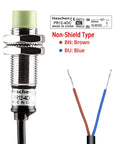 M12 Inductive Proximity Sensor Switch 4mm Sensing Distance DC 12 to 24V 2 Wire Normally Closed Non Shielded Cylindrical Detector