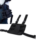 No Nonsense Heavy Duty Tool Leg Holster With Multi Compartment Elastic Loops For Quick Wrench Pliers And Screwdriver Access, black nylon design.