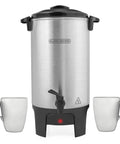 40 Cup Coffee Urn For Office And Events With Fast Brew Aluminum Construction Keep Warm Function Heat Resistant Handles Indicator Light And Easy Pour Spigot For Large Gatherings