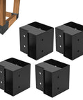 3 Way Corner Bracket Kit for Workbenches, Heavy Duty Steel Right Angle Brackets for 2x4 Wood, 8 Piece Set with Pre Drilled Holes and 64 Screws