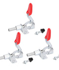 Set of Grab And Go Quick Release Clamp Set For Woodworking Tables And Saw Benches, 190 Degree Manual Toggle Fixture shown with screws