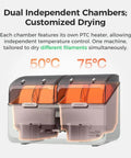 SpacePi X4L Filament Dryer And Storage Box For Four Spools, Dual Independent Heating Chambers Up To 75C